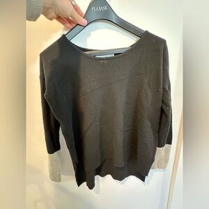 Central Park West Black and Cream Sweater